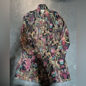 Johnny Was Multicolor Textured Jacket